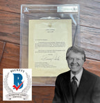 JIMMY CARTER * BAS * Autograph Letter to JOHN KENNEDY Signed * 1997