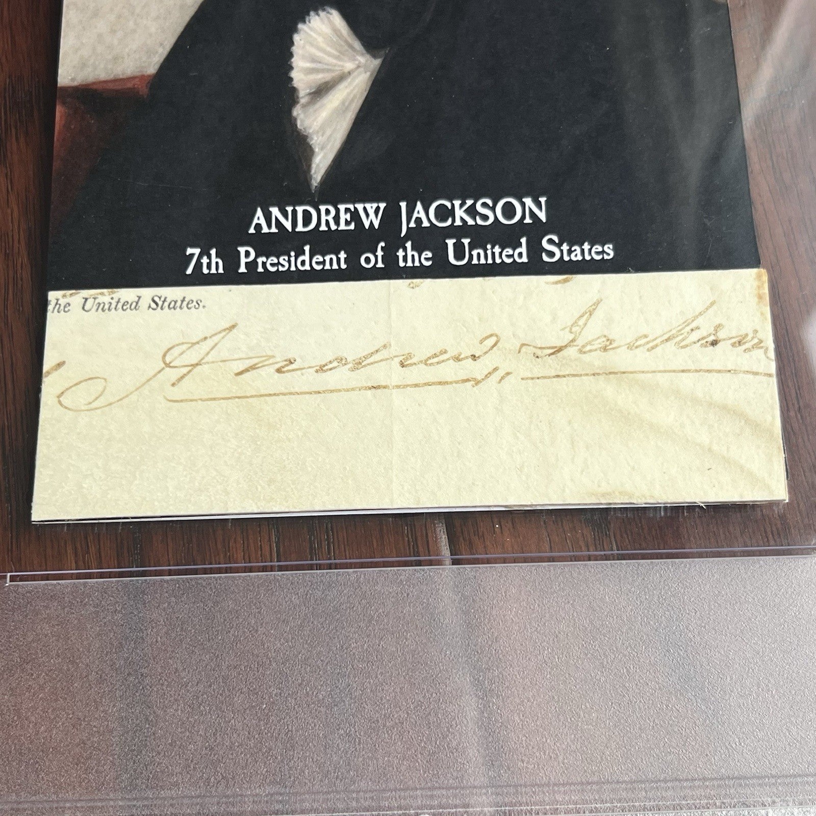 ANDREW JACKSON * PSA * Autograph CUT Signature CUSTOM CARD Signed as POTUS