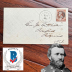 ULYSSES S. GRANT * BAS * Tragic 1884 AUTOGRAPH Envelope SIGNED * Elberon, NJ