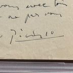 PABLO PICASSO * PSA/DNA * Handwritten AUTOGRAPH Letter SIGNED * PARIS 1953