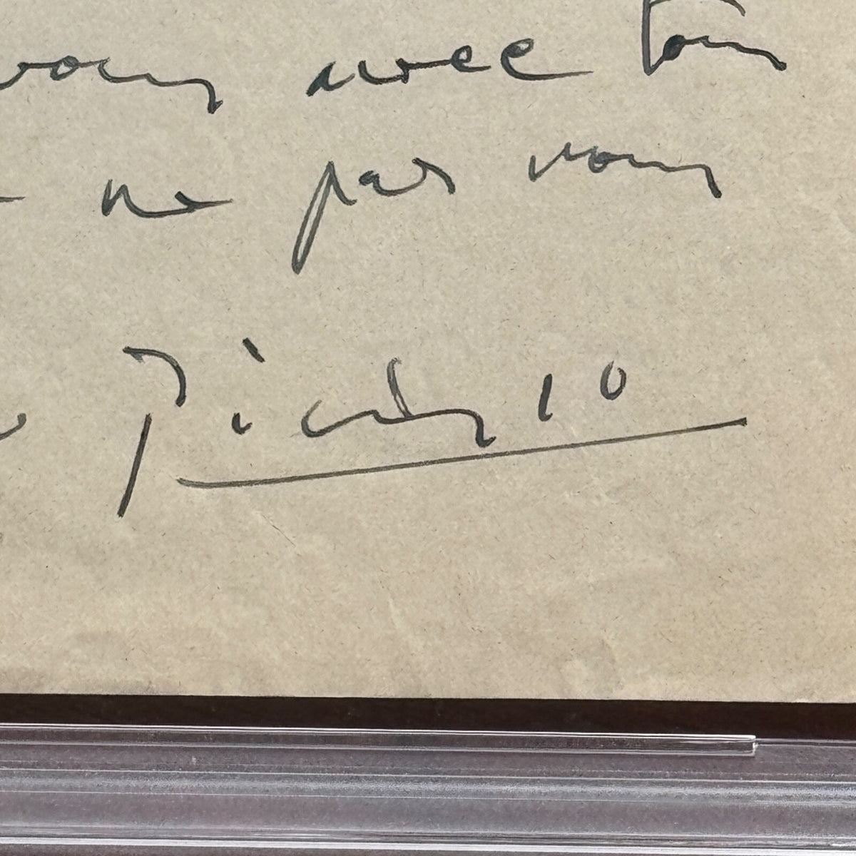 PABLO PICASSO * PSA/DNA * Handwritten AUTOGRAPH Letter SIGNED * PARIS 1953