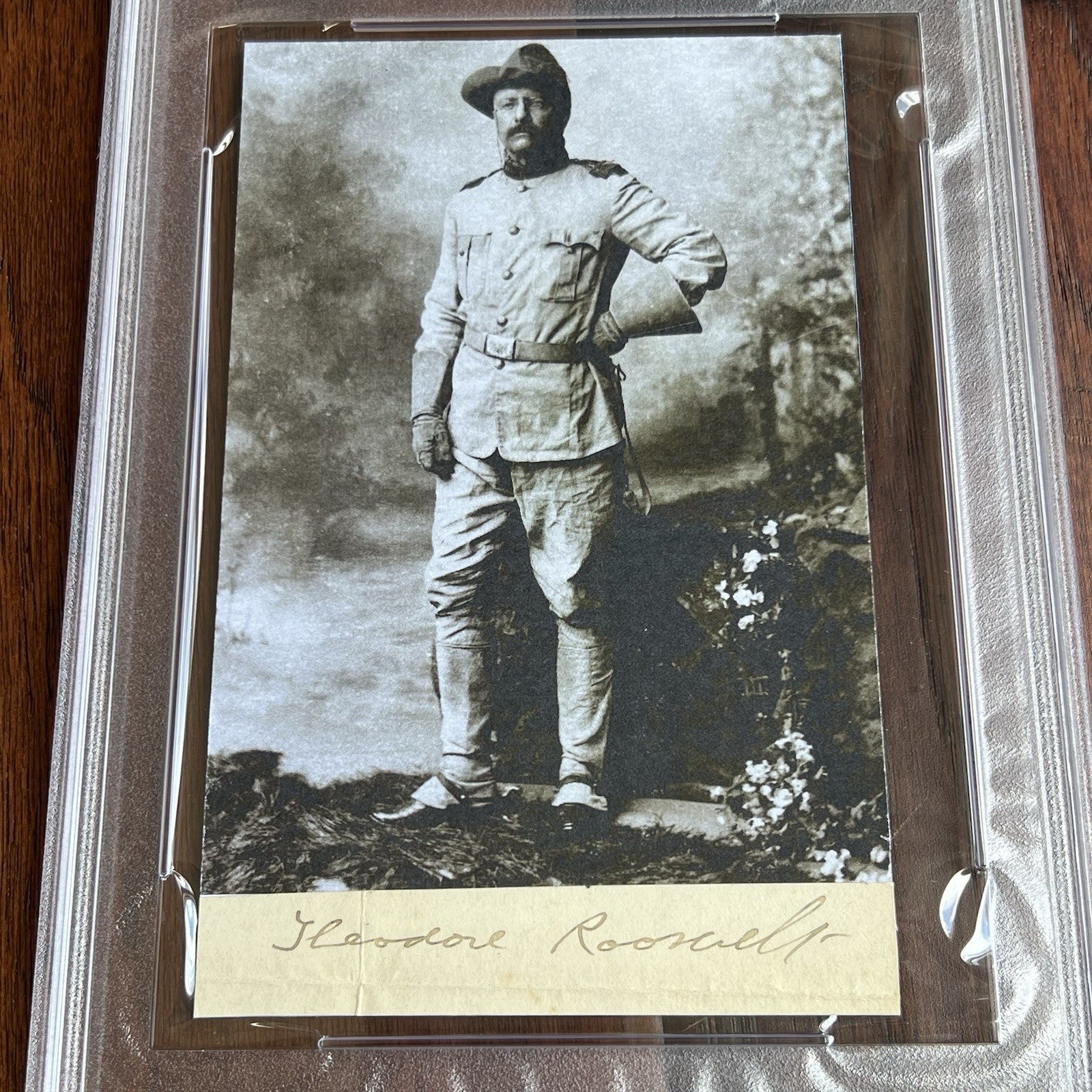 THEODORE ROOSEVELT * PSA * Autograph Cut FULL SIGNATURE Rough Rider Card Signed