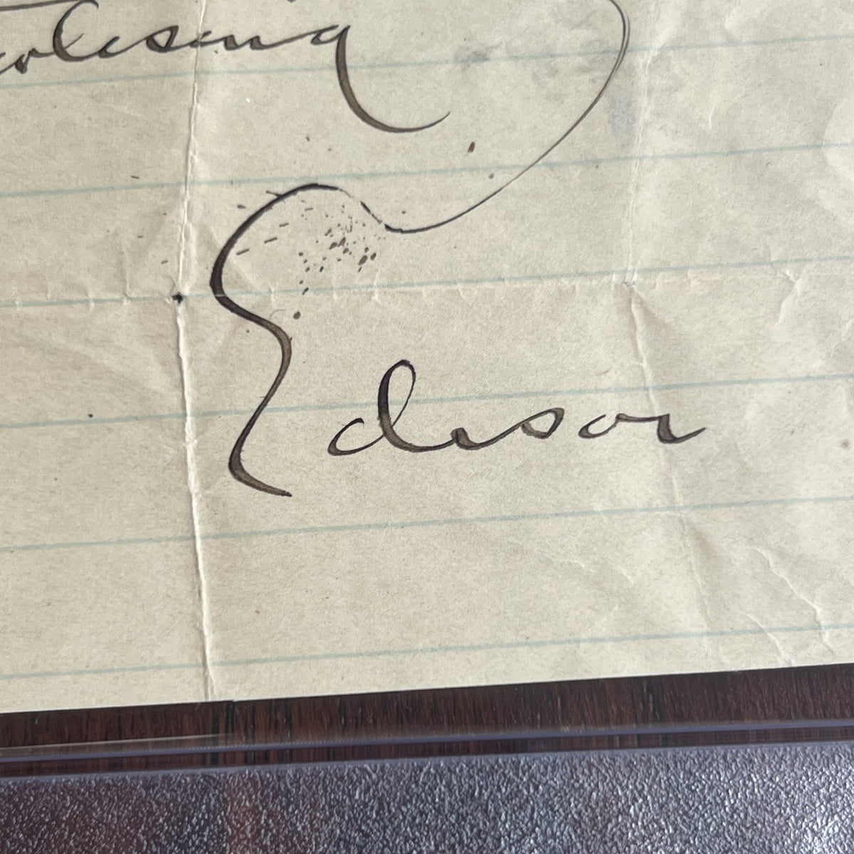 THOMAS EDISON * PSA/DNA * Autograph Handwritten Advertising Note Signed