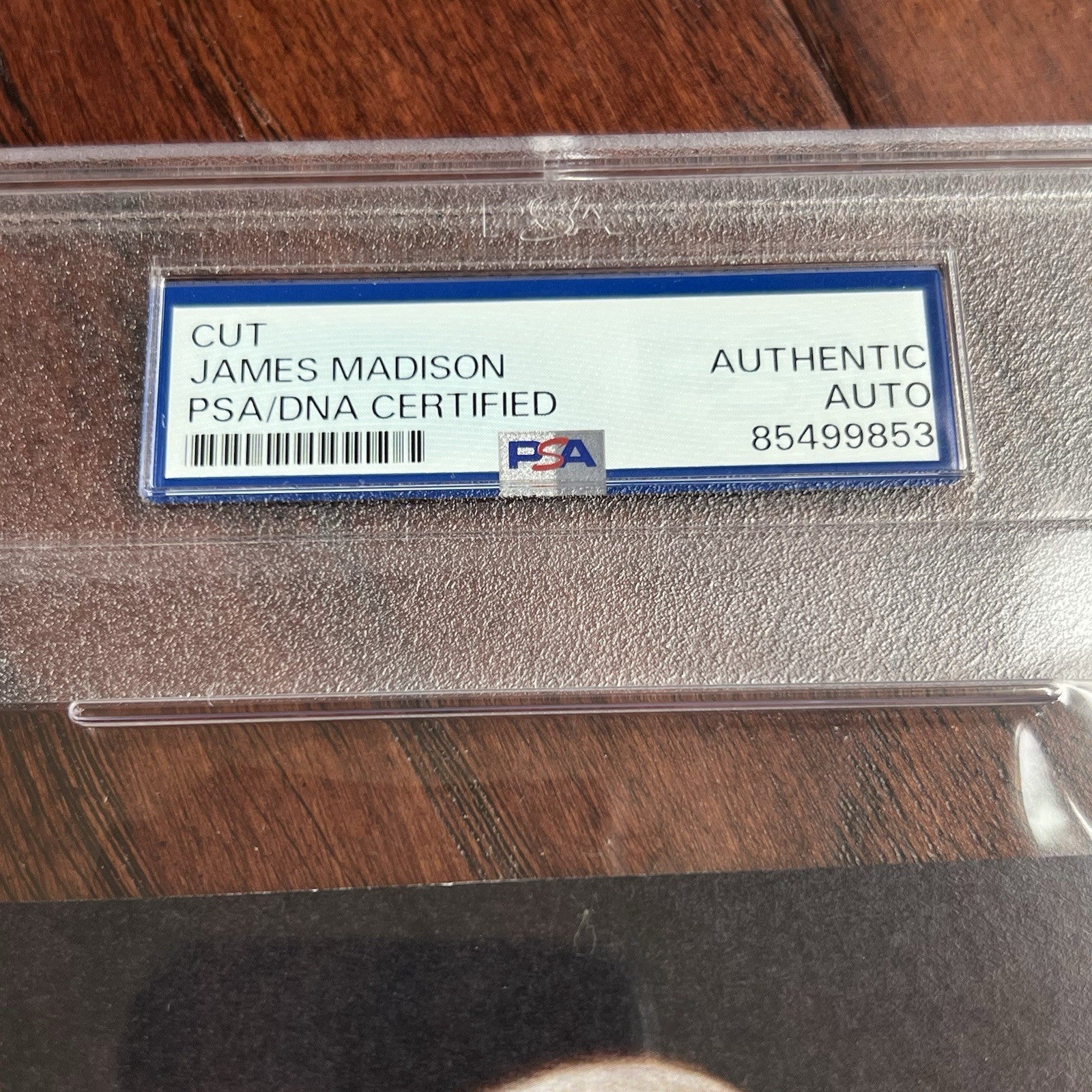 JAMES MADISON * PSA * Autograph Cut Signature CUSTOM CARD Signed Handwritten