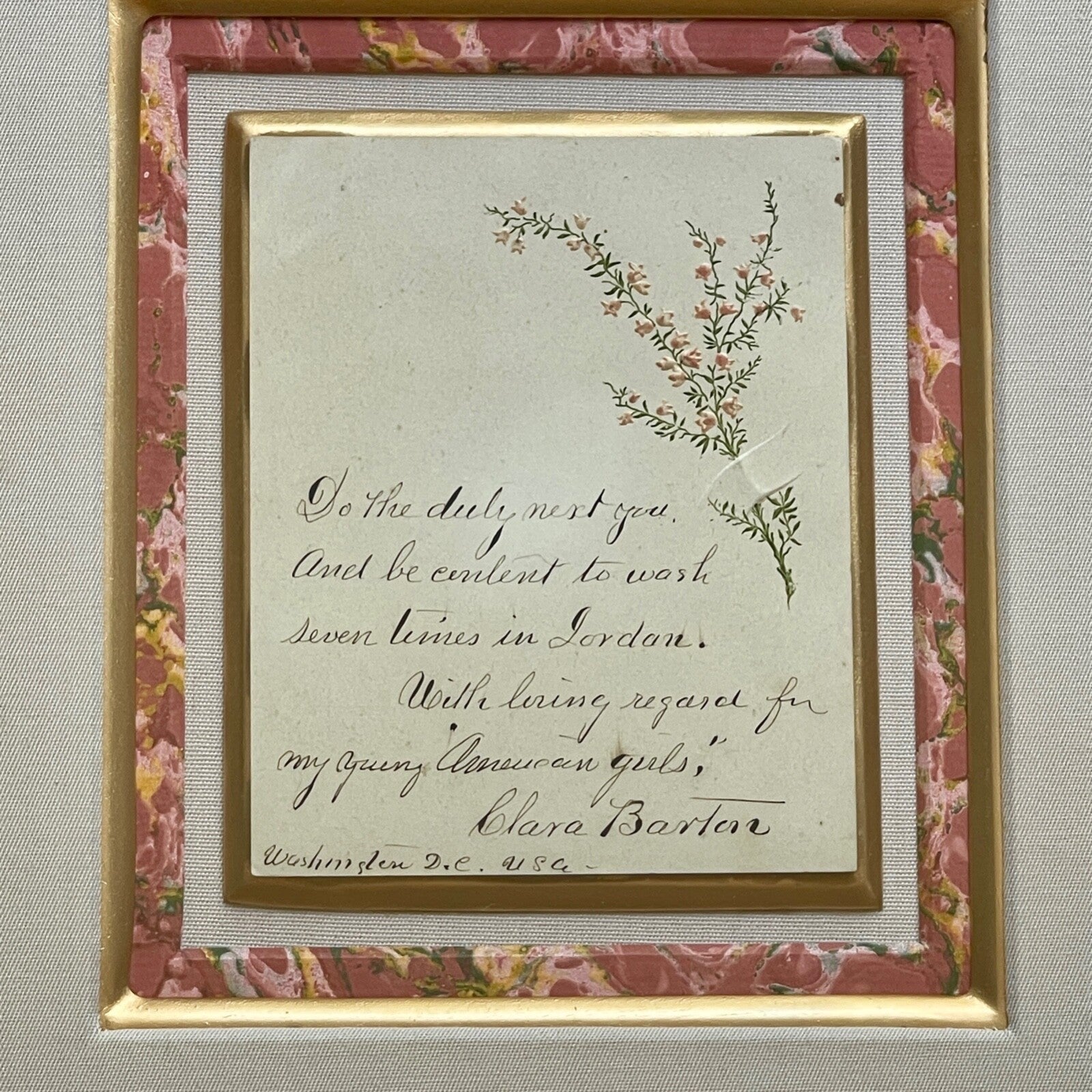 CLARA BARTON * PSA/DNA * Autograph BIBLE QUOTE Signed * RED CROSS Founder
