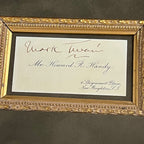 SAMUEL L. CLEMENS * PSA *  MARK TWAIN Autograph Vintage Framed Display SIGNED