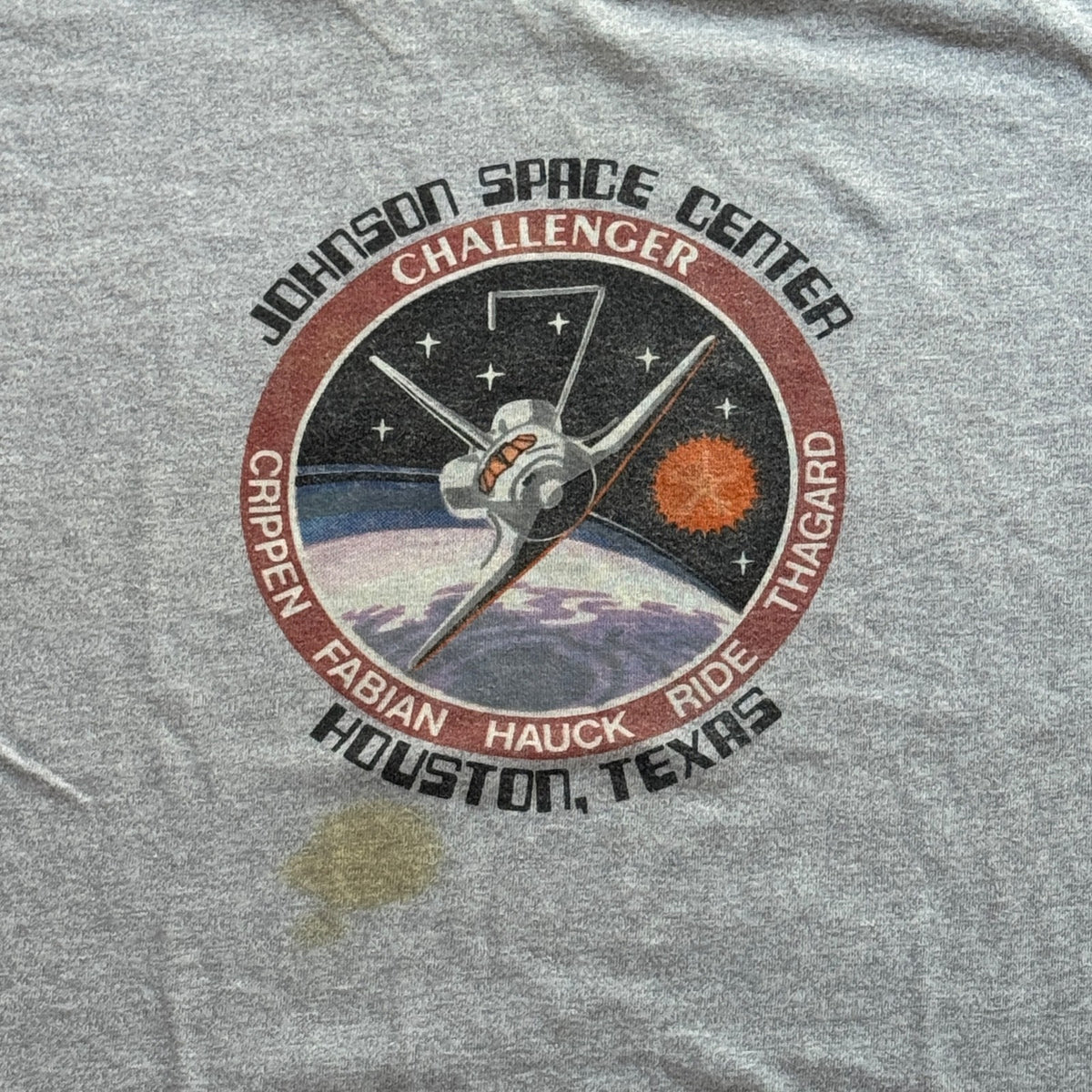 SALLY RIDE * Ride Estate Signed COA * Her Worn NASA STS-7 Mission Patch T-Shirt