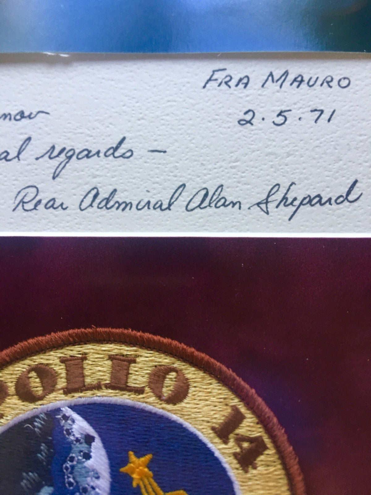 ALAN SHEPARD * Apollo 14 Astronaut * Hand SIGNED LUNAR PHOTO Autograph * NASA