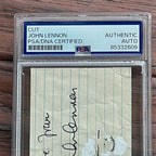 JOHN LENNON * PSA/DNA * Scarce Autograph JOHN + YOKO DOODLES Signed * Beatles