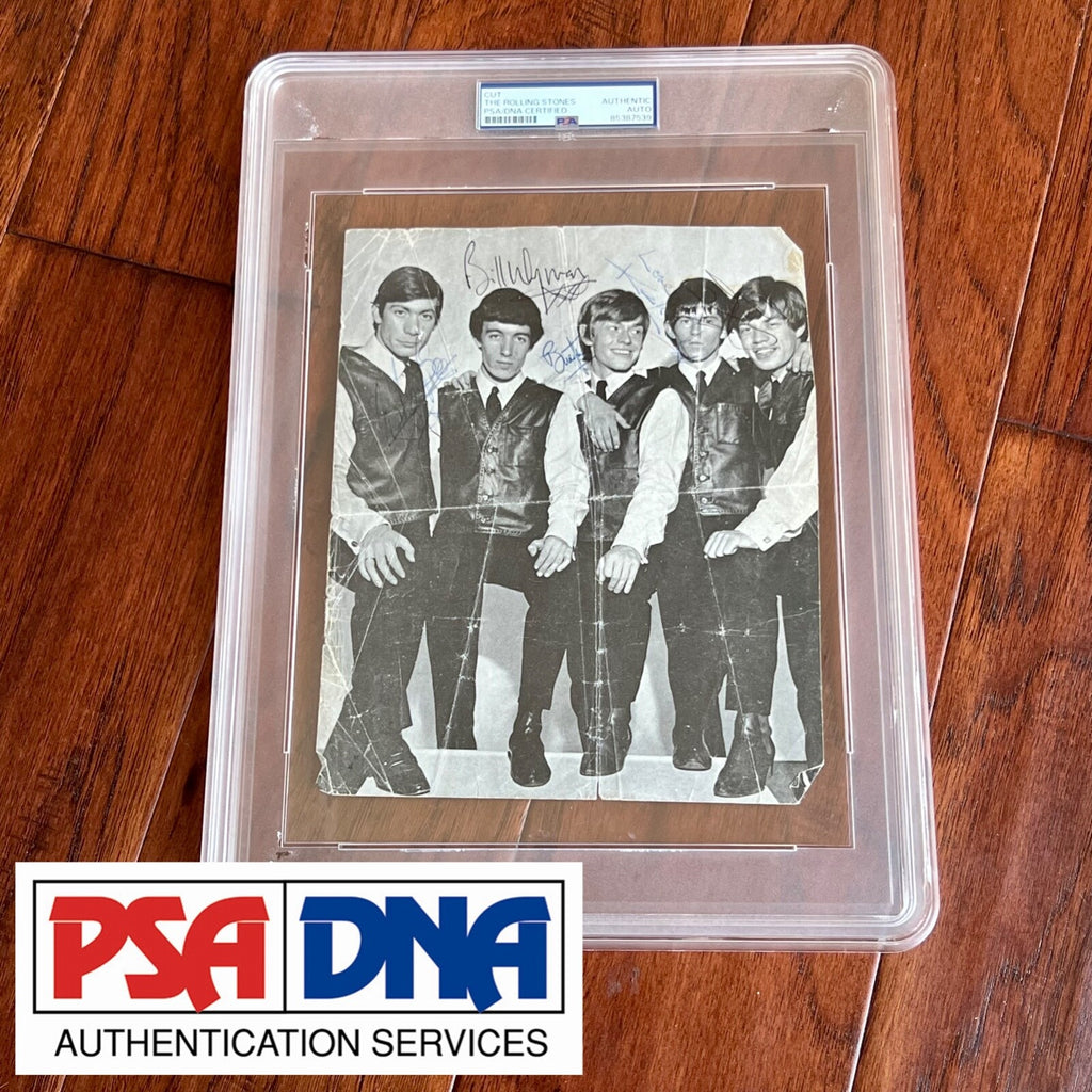 ROLLING STONES * PSA * AUTOGRAPH Full Set Mick Jagger Brian Jones PHOTO Signed