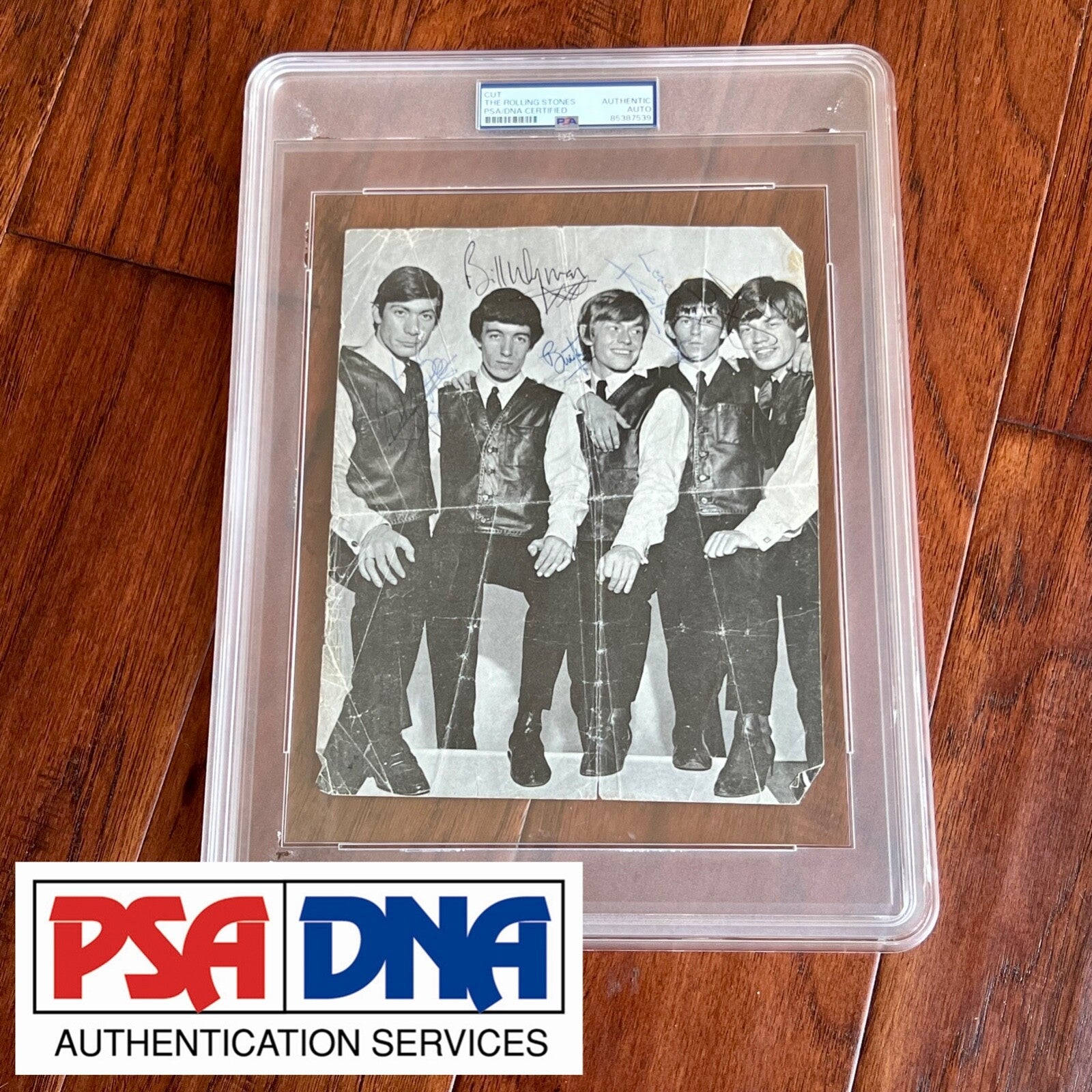 ROLLING STONES * PSA * AUTOGRAPH Full Set Mick Jagger Brian Jones PHOTO Signed