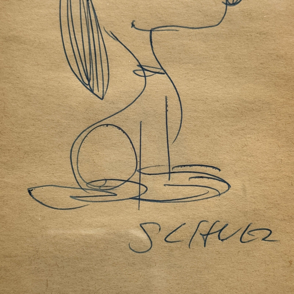 CHARLES M SCHULZ * PSA * Autograph SNOOPY Hand-Drawn Artwork Signed * PEANUTS