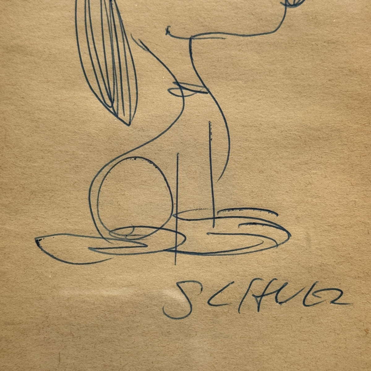 CHARLES M SCHULZ * PSA * Autograph SNOOPY Hand-Drawn Artwork Signed * PEANUTS