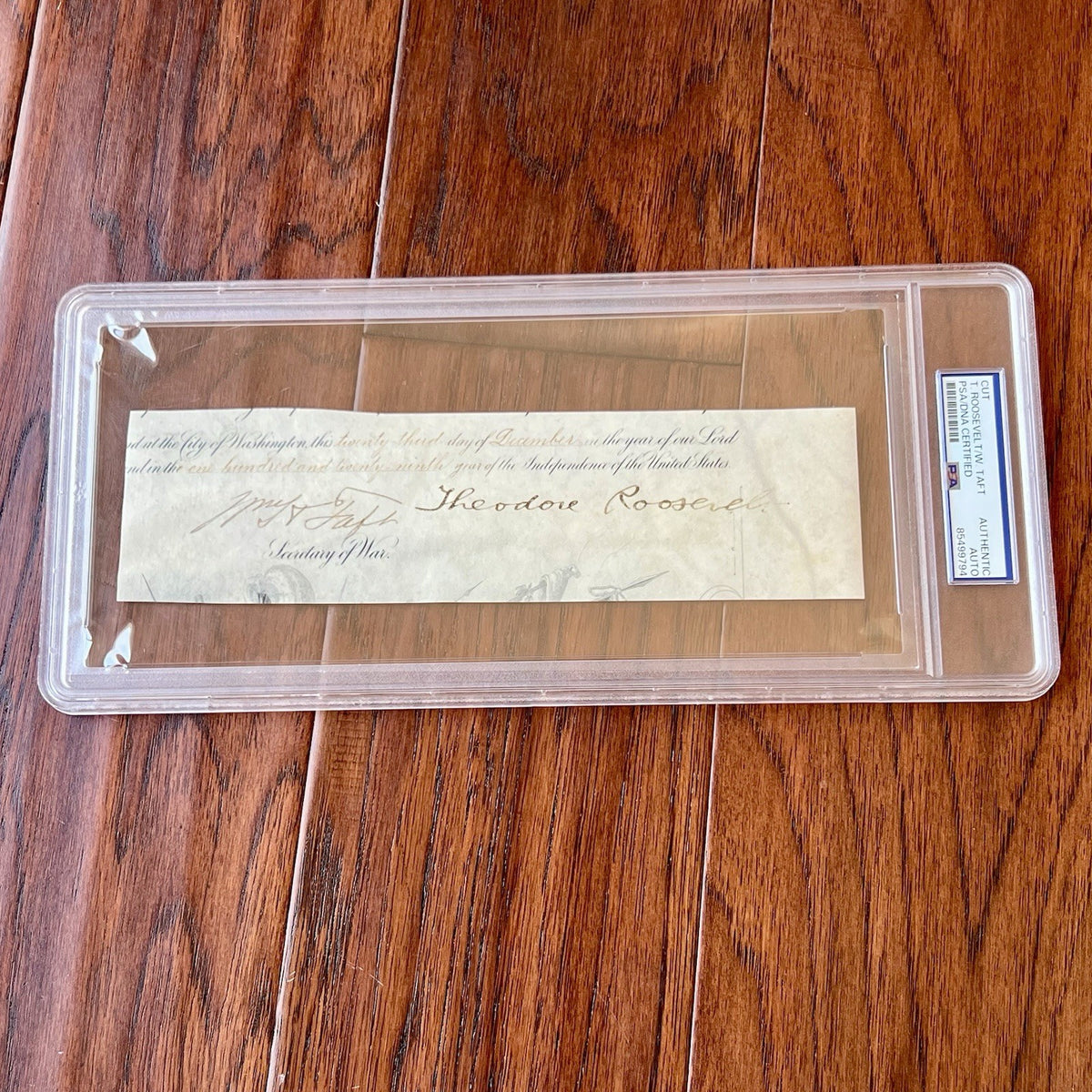 THEODORE ROOSEVELT & WILLIAM H. TAFT * PSA * Autograph Duo Cut Signed President