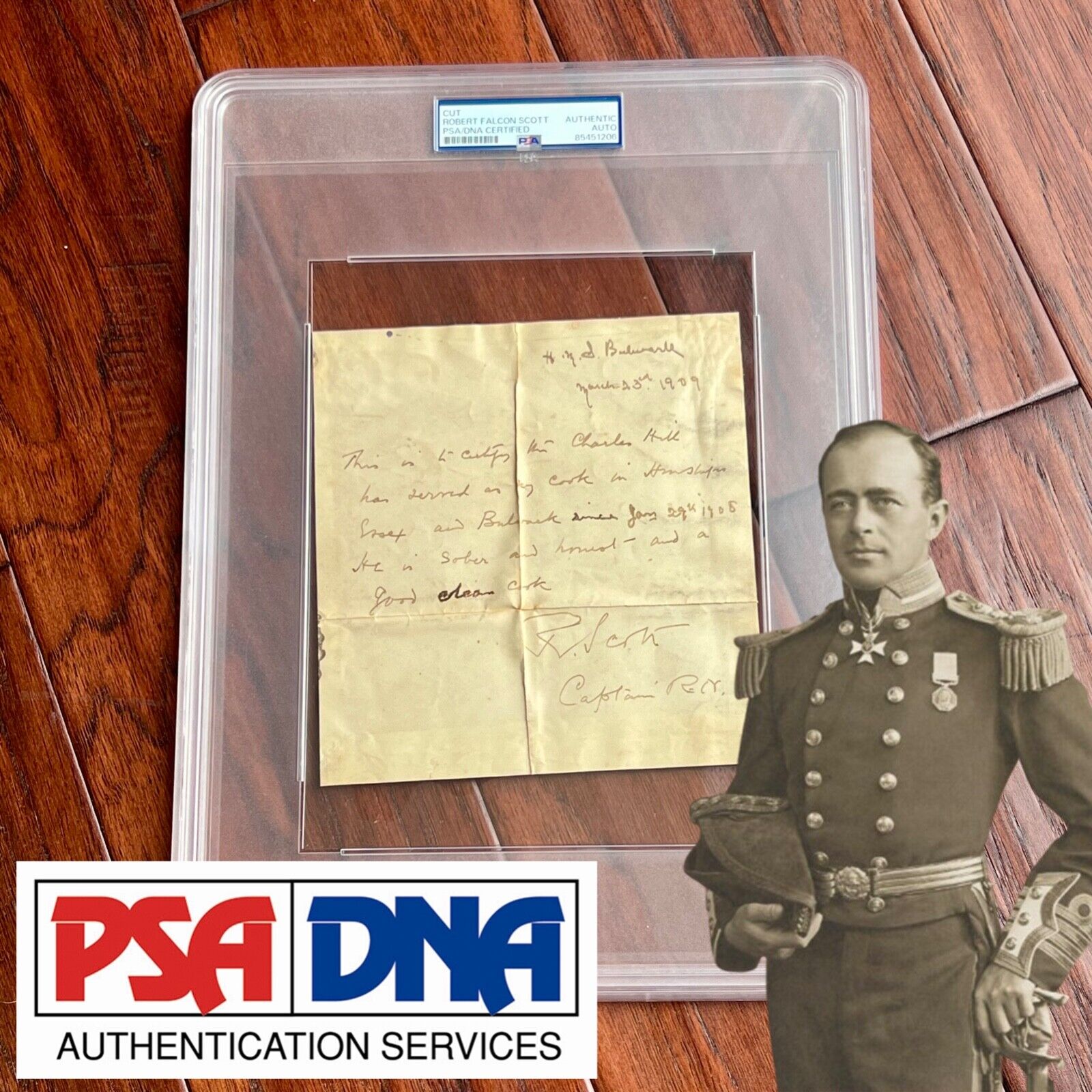 ROBERT FALCON SCOTT * PSA * Lost POLAR EXPLORER Autograph Signed * Vanished RIP