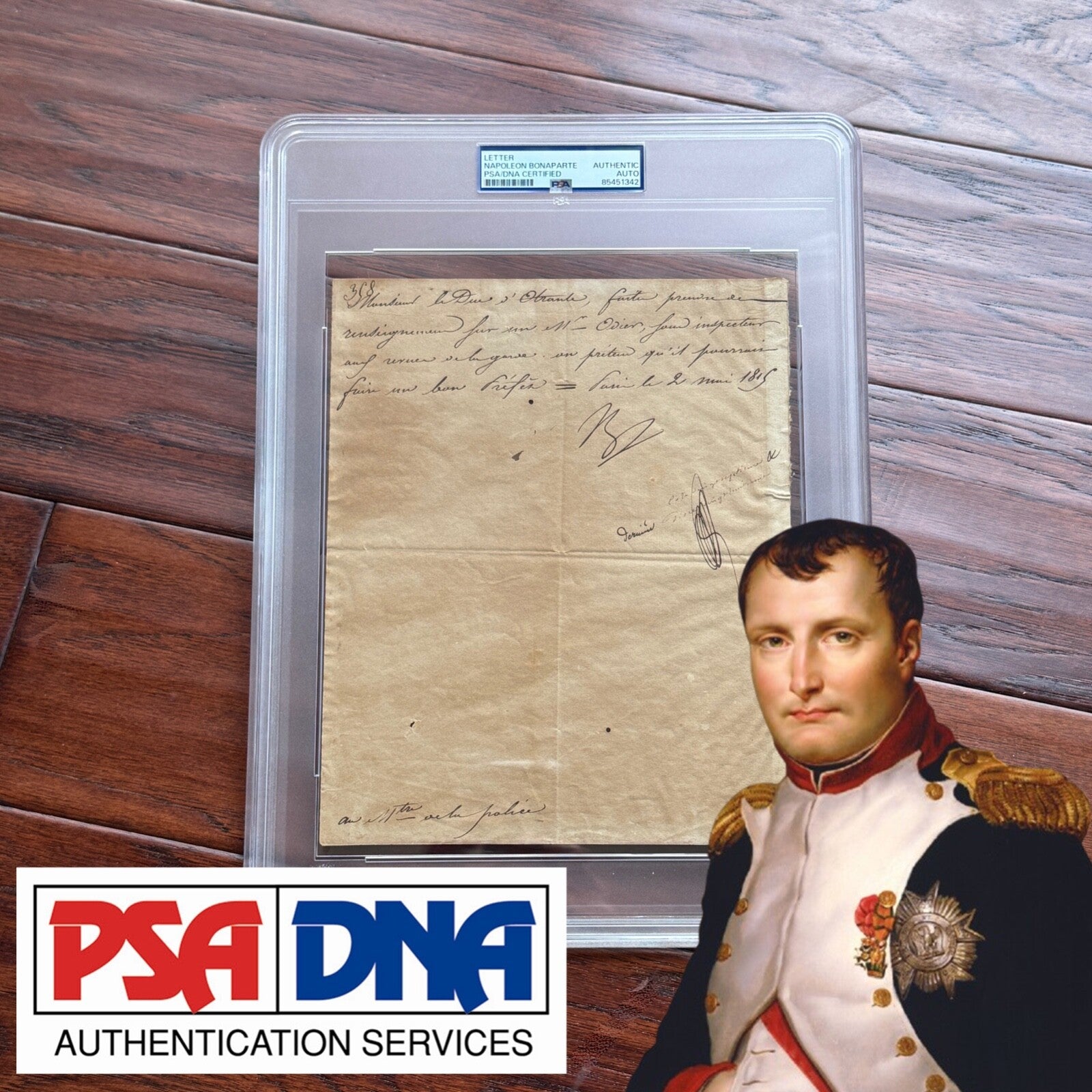 NAPOLEON BONAPARTE * PSA * Autograph Letter Signed During Hundred Days * 1815