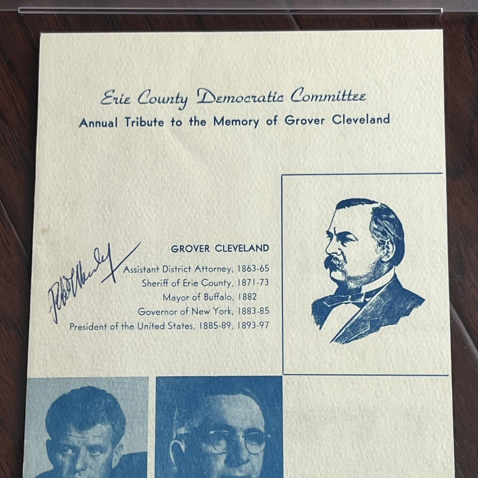 ROBERT F. KENNEDY * PSA * Autograph Democratic Committee Menu Signed 1964 RFK