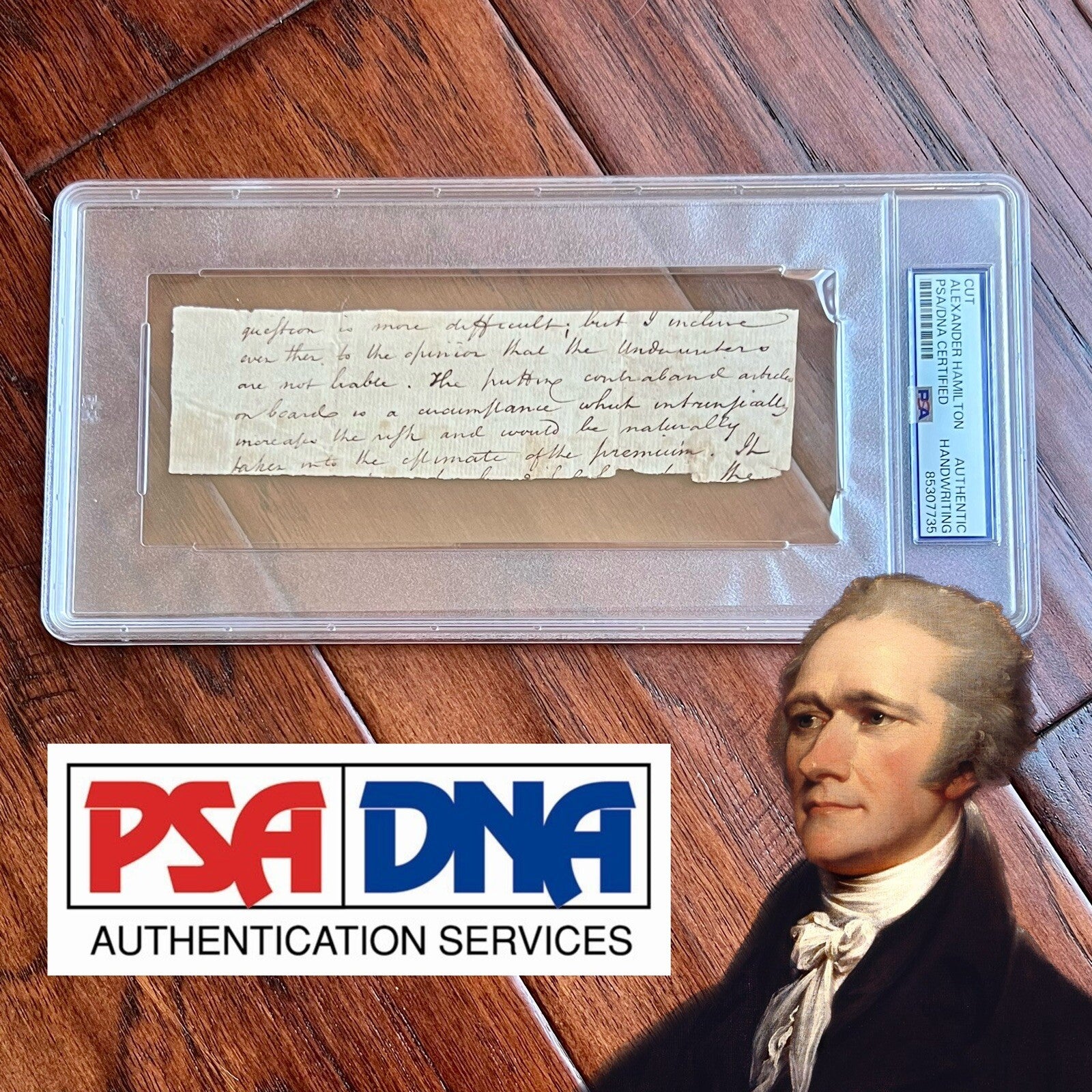 ALEXANDER HAMILTON * PSA * Autograph Handwritten Legal Case Un Signed Writing