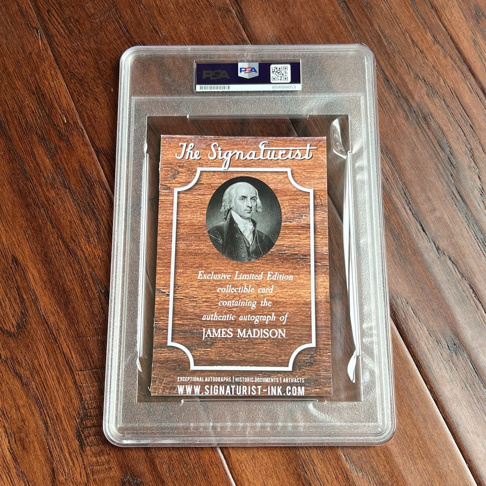 JAMES MADISON * PSA * Autograph Cut Signature CUSTOM CARD Signed Handwritten
