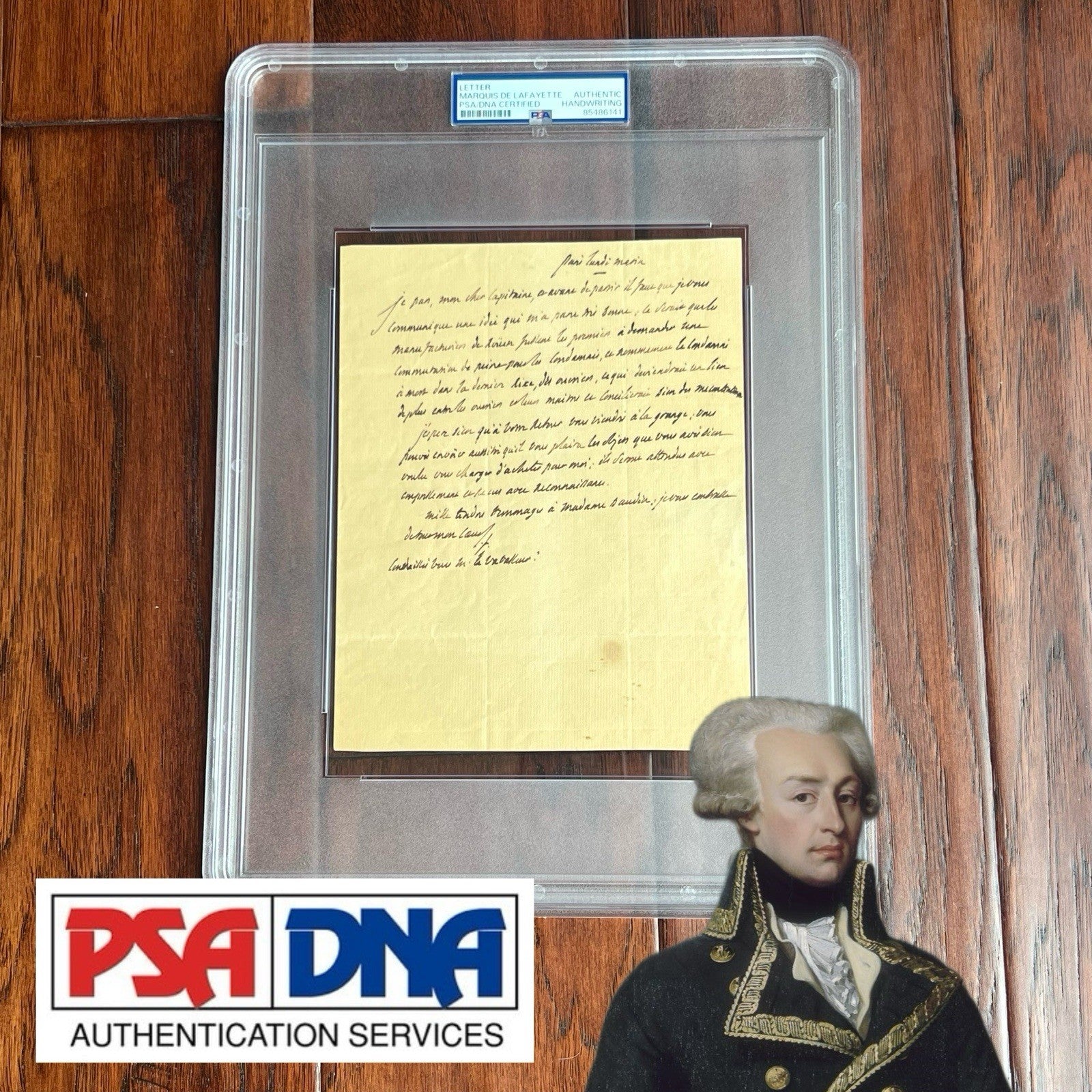 MARQUIS DE LAFAYETTE * PSA * Handwritten Autograph Note re: PRISON REFORM