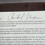 RICHARD NIXON * PSA * Autograph RESIGNATION SPEECH Signed Slab * President