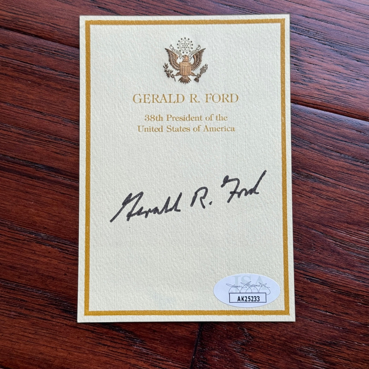 GERALD R. FORD * JSA * Autograph BOOKPLATE Signature SIGNED * 38th POTUS