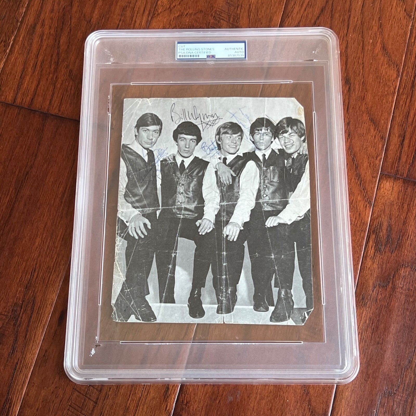 ROLLING STONES * PSA * AUTOGRAPH Full Set Mick Jagger Brian Jones PHOTO Signed