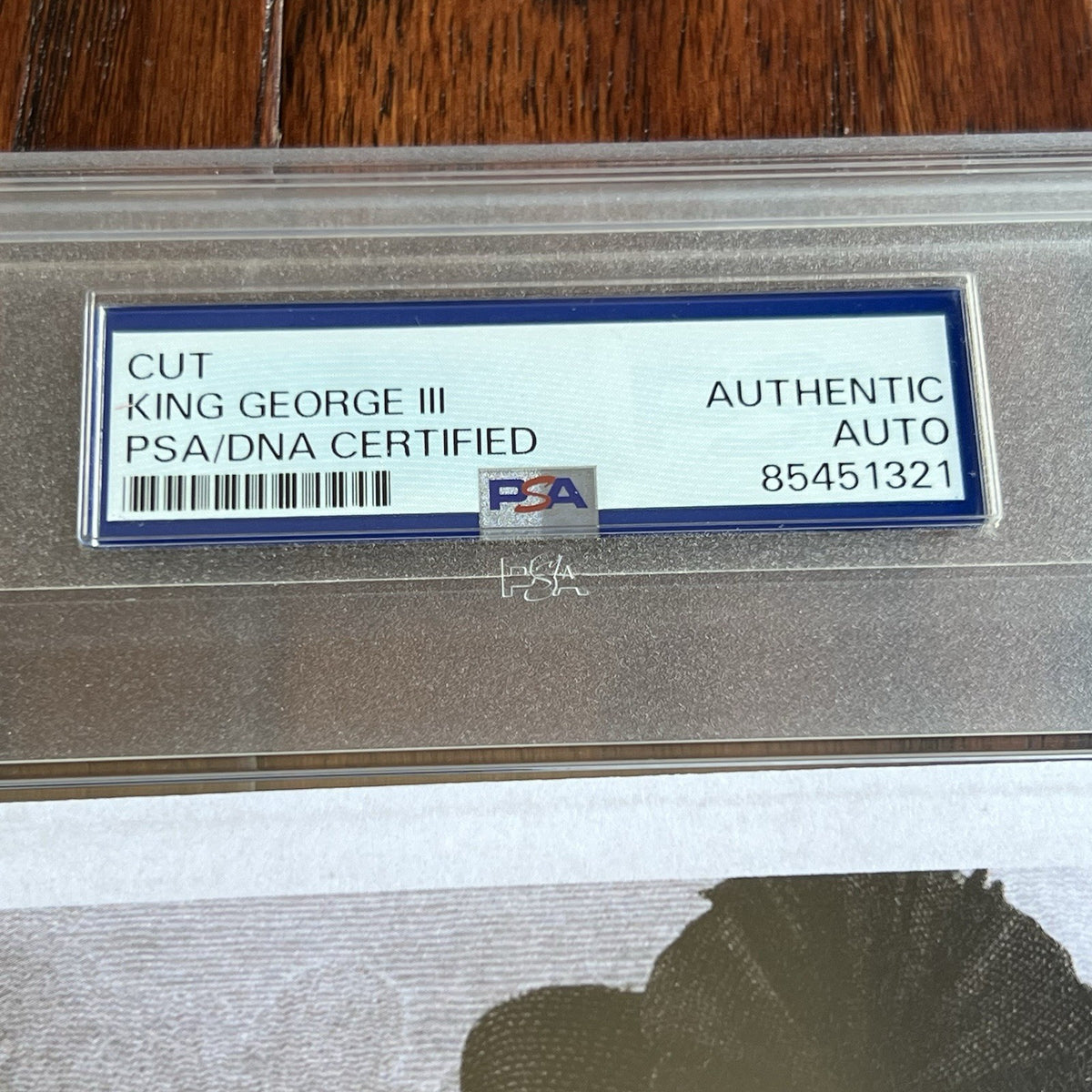 KING GEORGE III * PSA/DNA * Autograph CUT SIGNATURE Engraving Signed * England