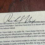 RICHARD NIXON * PSA * Autograph RESIGNATION SPEECH Signed Slab * President