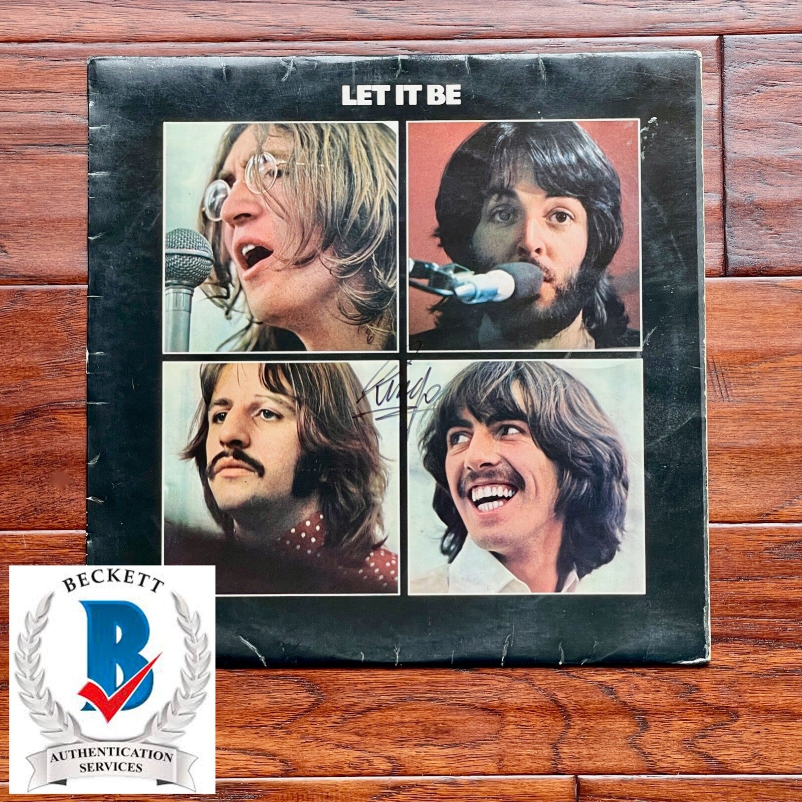 RINGO STARR * BAS *  BEATLES Autograph LET IT BE LP Album SIGNED