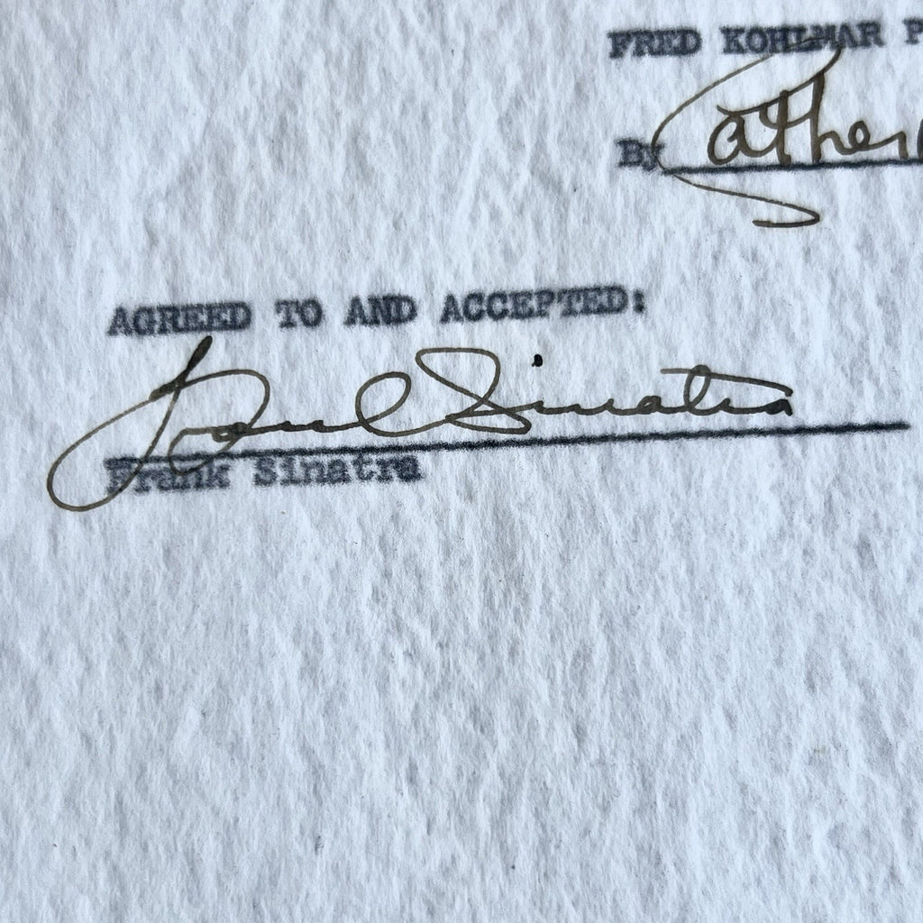 FRANK SINATRA * PSA * Autograph Movie Contract Signed Devil at Four O'Clock