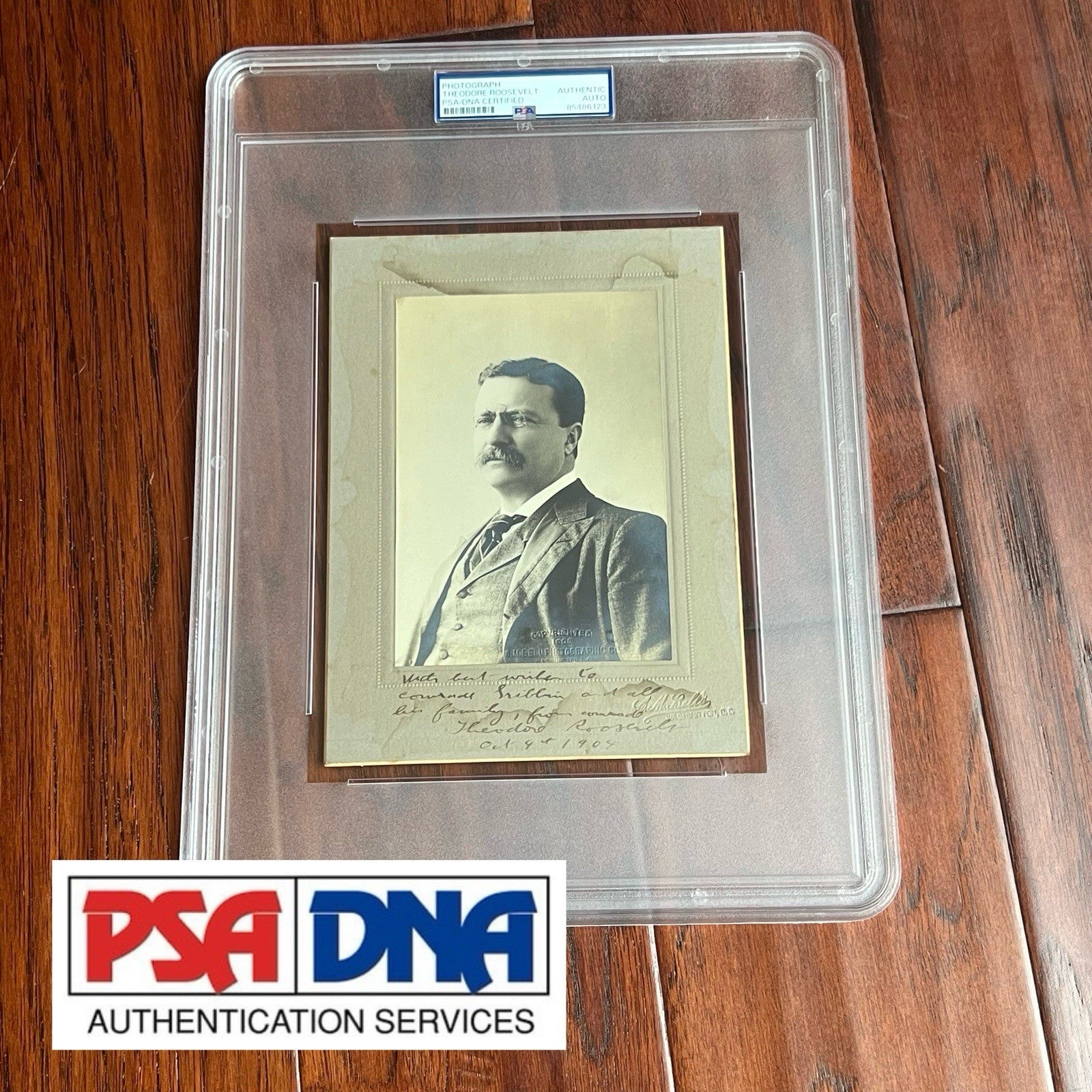 THEODORE ROOSEVELT * PSA * Photo Signed As President To ROUGH RIDER Autograph