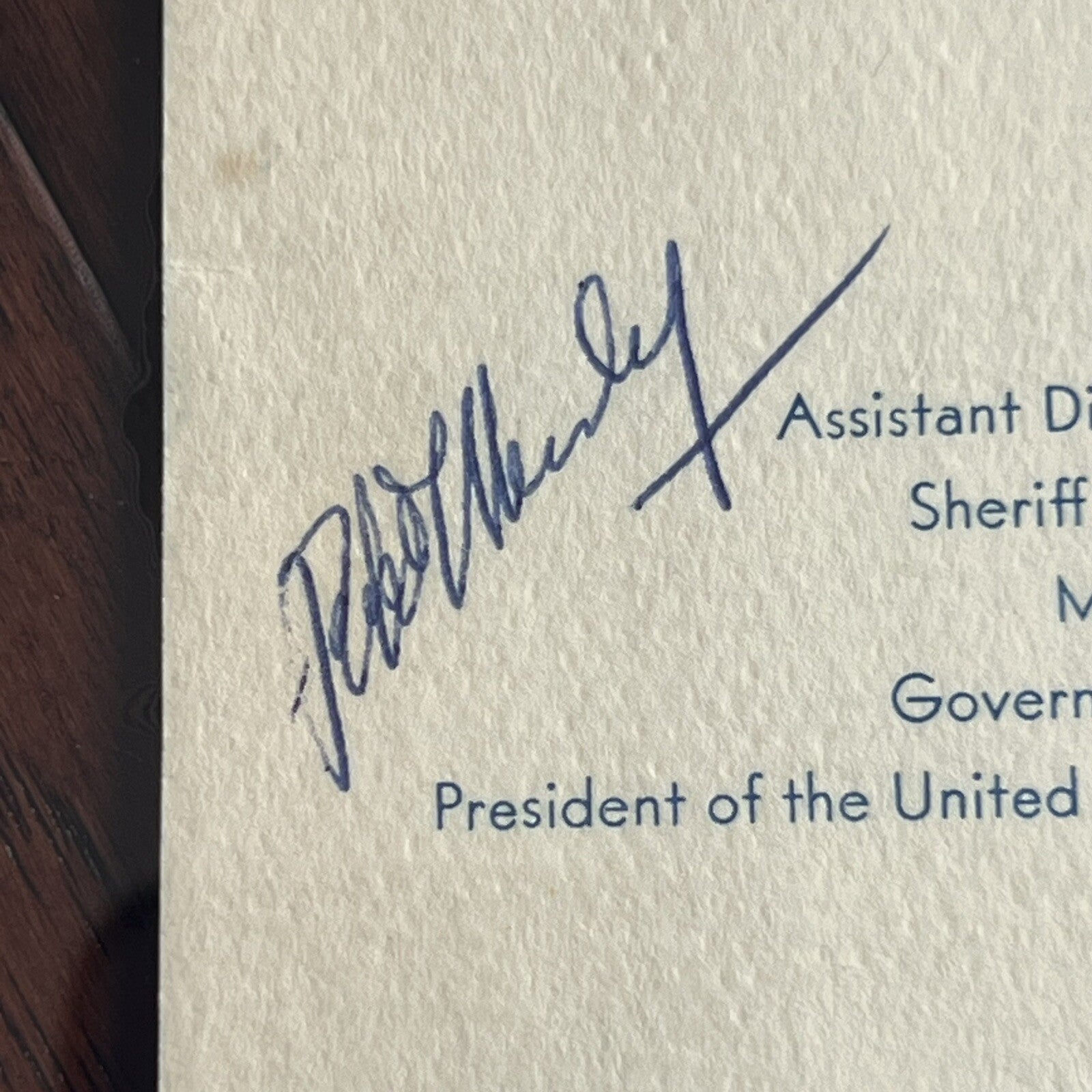 ROBERT F. KENNEDY * PSA * Autograph Democratic Committee Menu Signed 1964 RFK