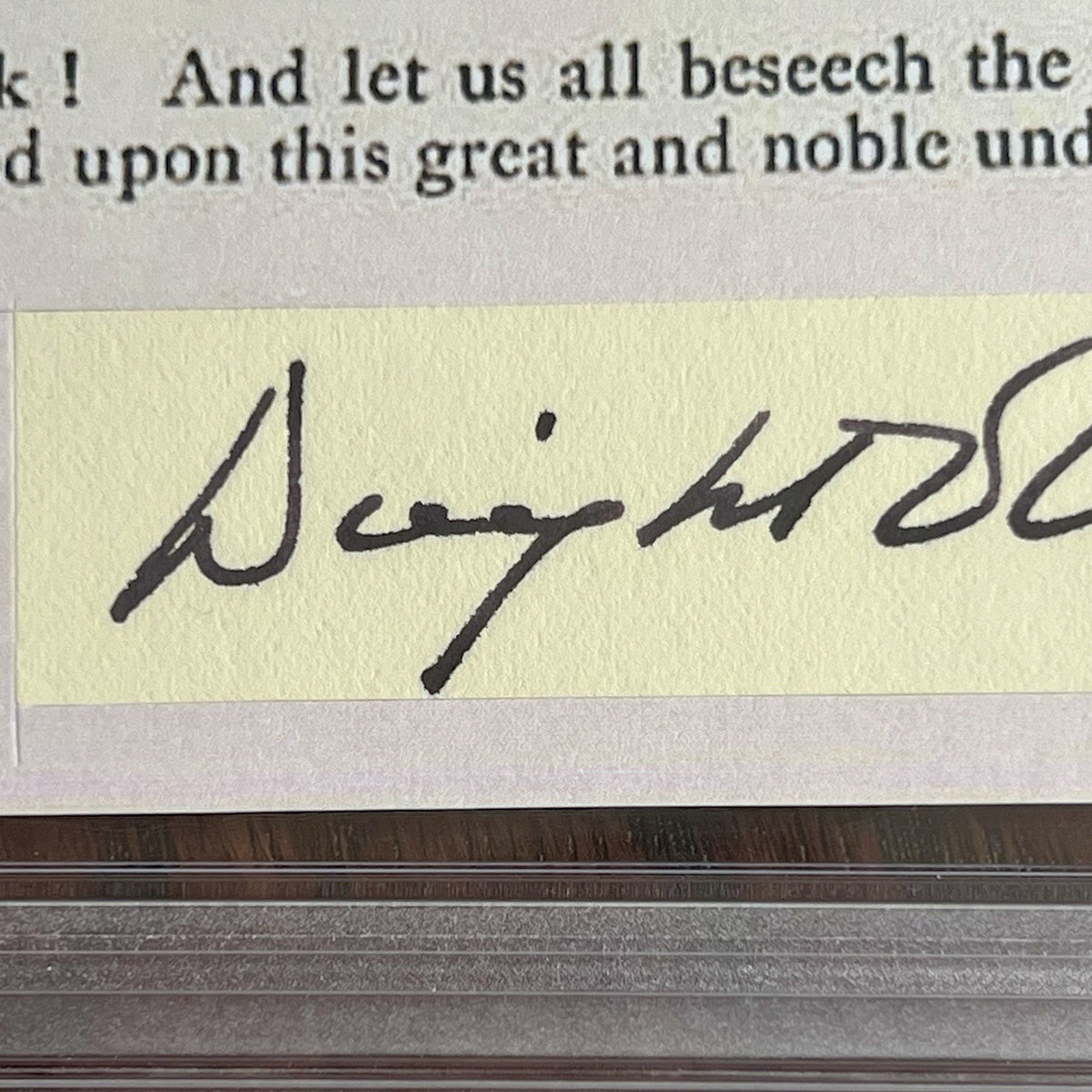 DWIGHT D. EISENHOWER * PSA * Autograph Custom Card D Day Orders Signed * WWII