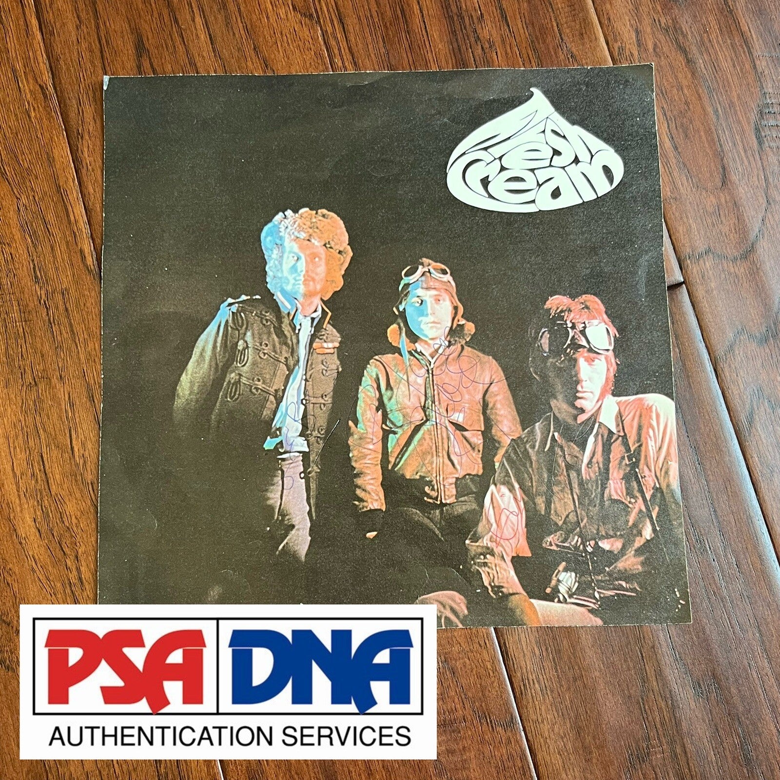 CREAM * PSA/DNA * Eric Clapton Jack Bruce Autograph Signed Album Print Fresh
