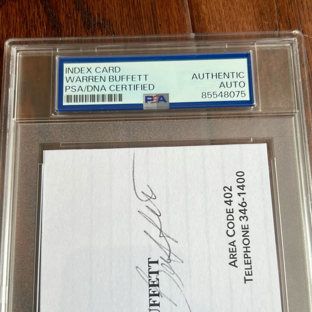 WARREN BUFFETT * PSA  Autograph Berkshire Hathaway BUSINESS CARD Souvenir SIGNED