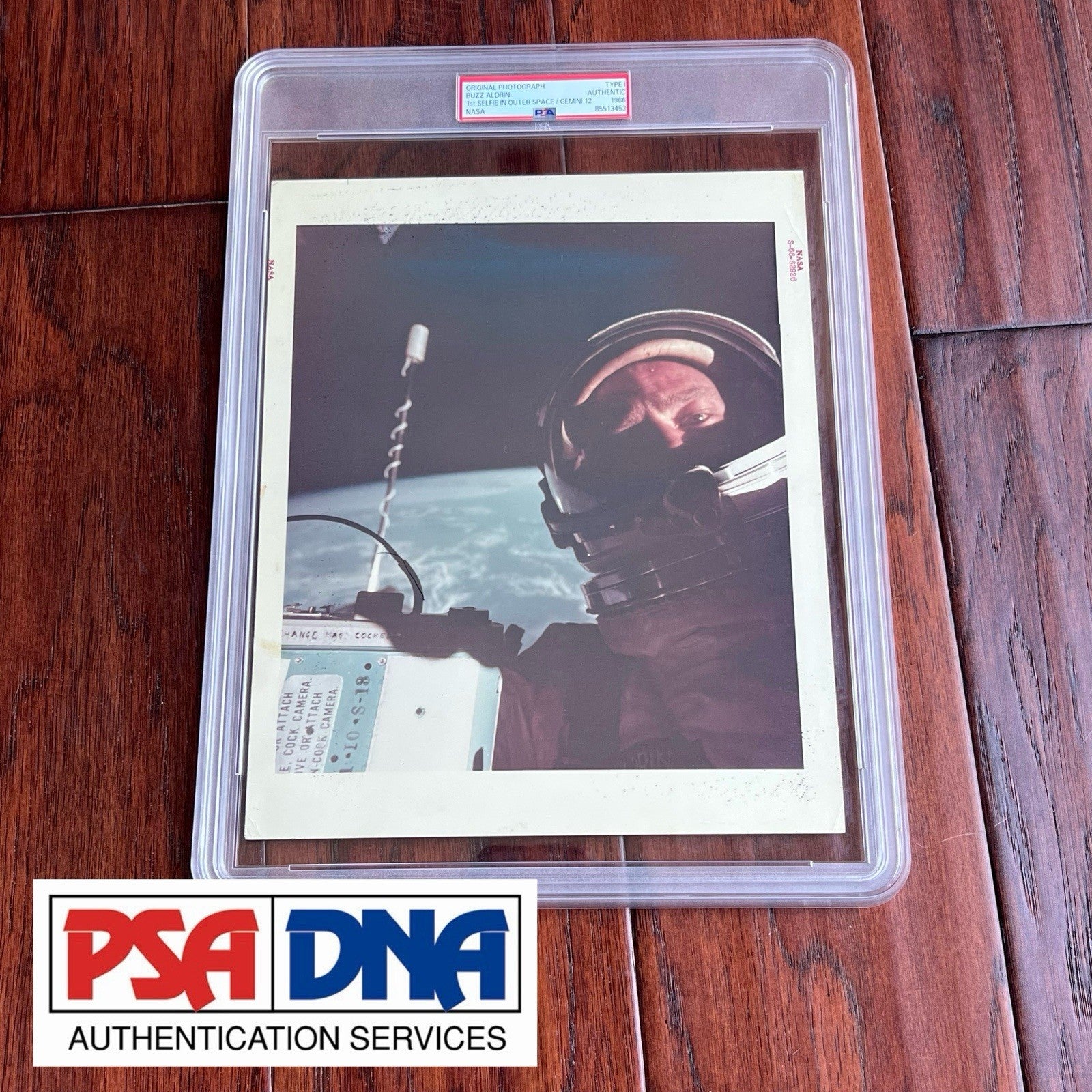 SPACE SELFIE * PSA TYPE 1 PHOTOGRAPH * Gemini 12 Red Number S6662926 I ALDRIN