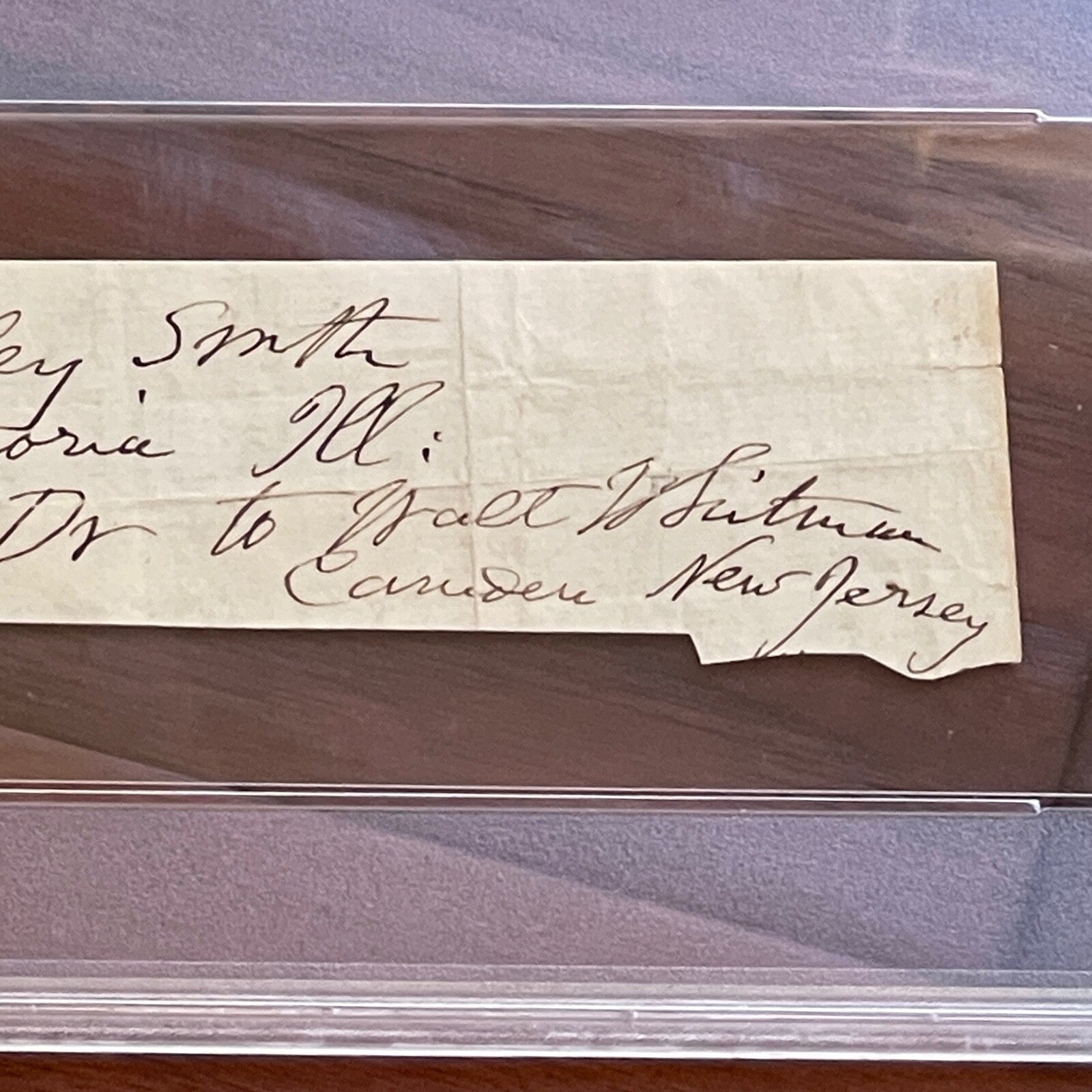 WALT WHITMAN * PSA/DNA * Autograph CUT SIGNATURE Signed * "Leaves of Grass" POET