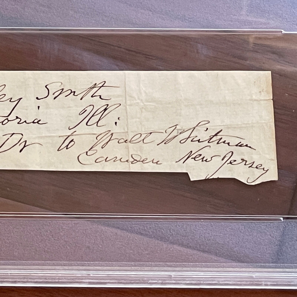 WALT WHITMAN * PSA/DNA * Autograph CUT SIGNATURE Signed * "Leaves of Grass" POET