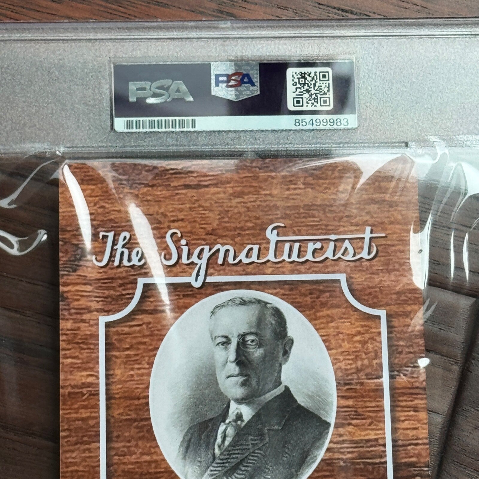 WOODROW WILSON  * PSA * Autograph Cut Signature Custom Card  PORTRAIT  Signed