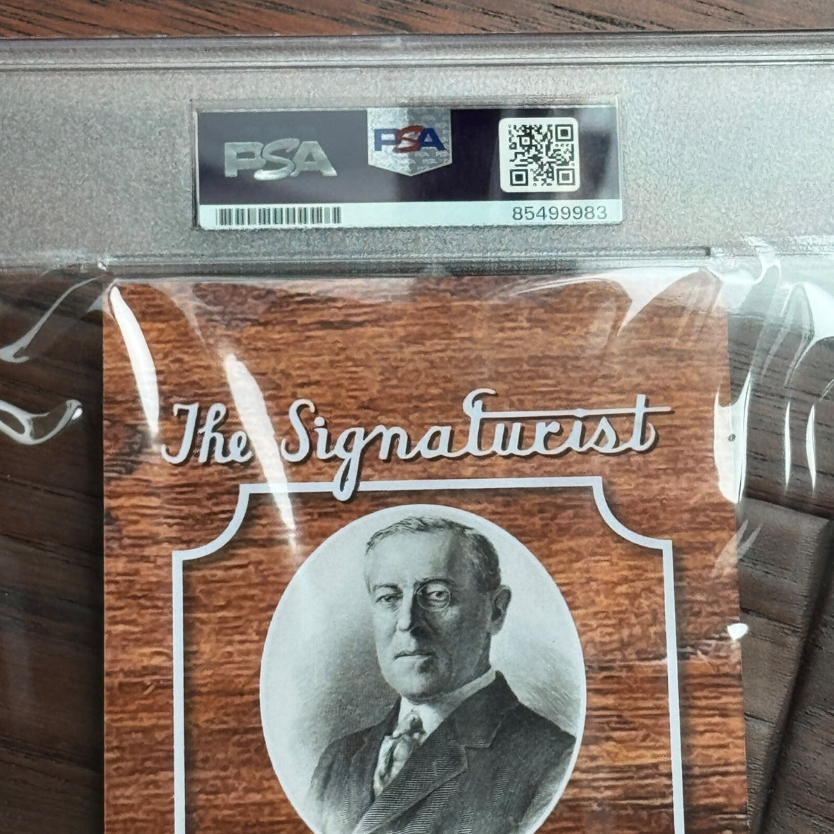 WOODROW WILSON  * PSA * Autograph Cut Signature Custom Card  PORTRAIT  Signed