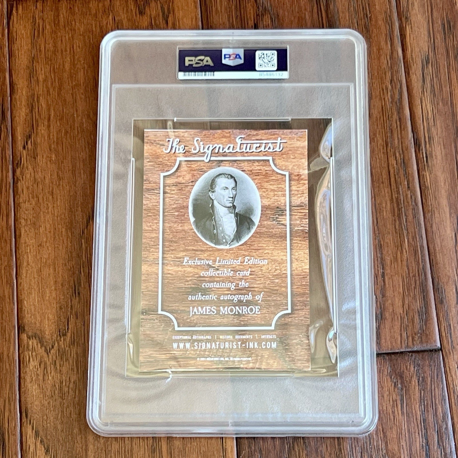 JAMES MONROE * PSA * Autograph Cut Signature CUSTOM CARD Signed