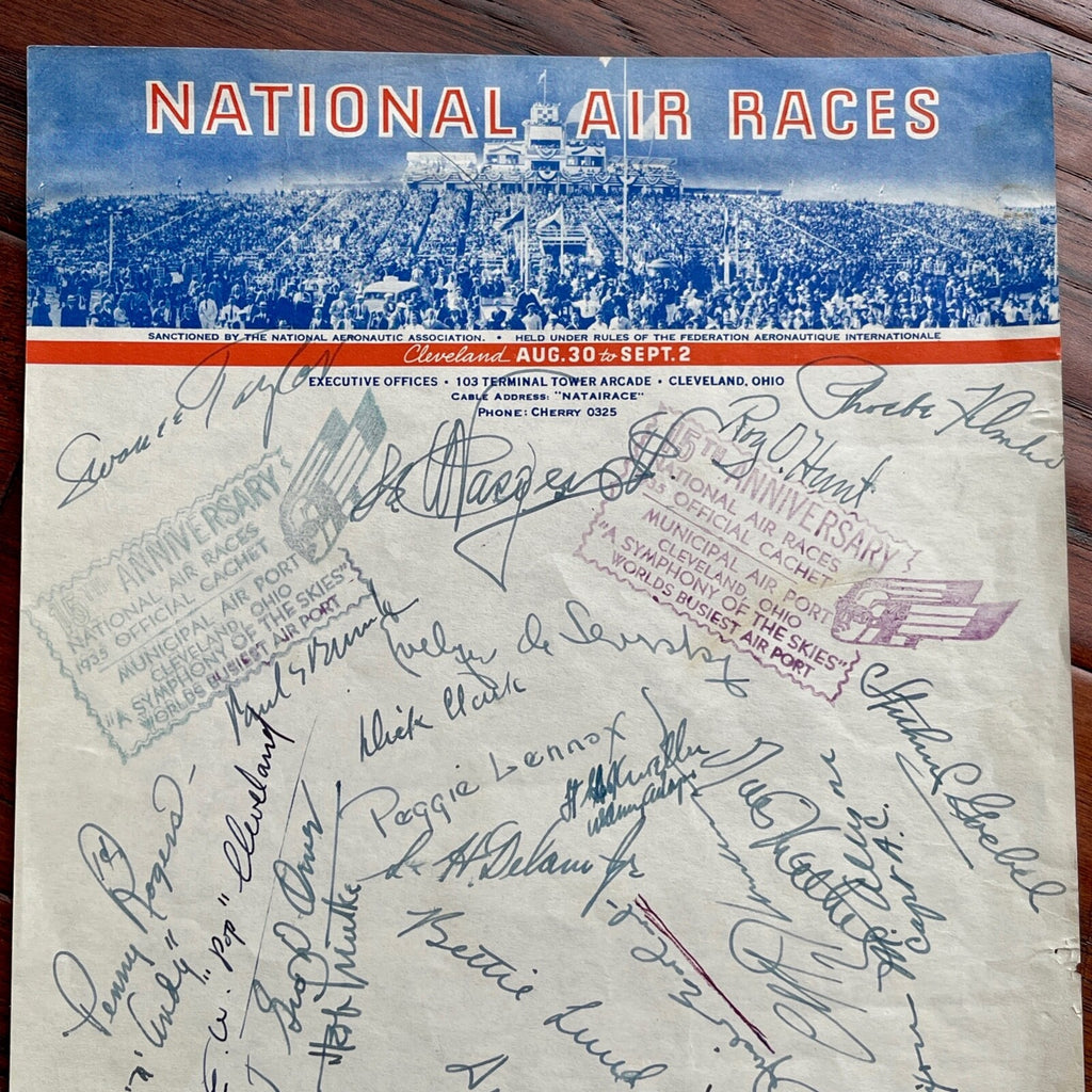 AMELIA EARHART * PSA/DNA * Autograph 1935 NATIONAL AIR RACES  Stationery SIGNED