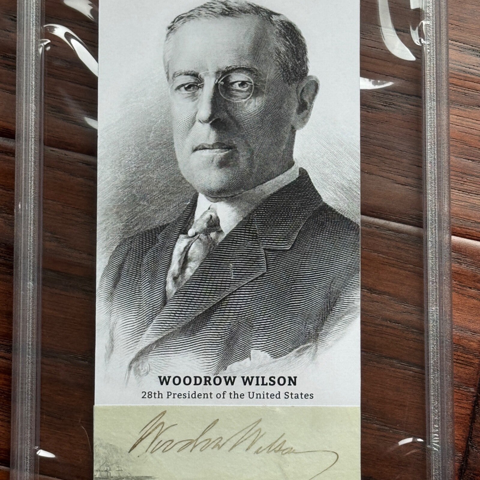 WOODROW WILSON  * PSA * Autograph Cut Signature Custom Card ENGRAVING Signed