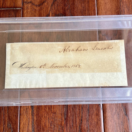 ABRAHAM LINCOLN * PSA * Autograph Full Signature Signed Before Gettysburg Speech