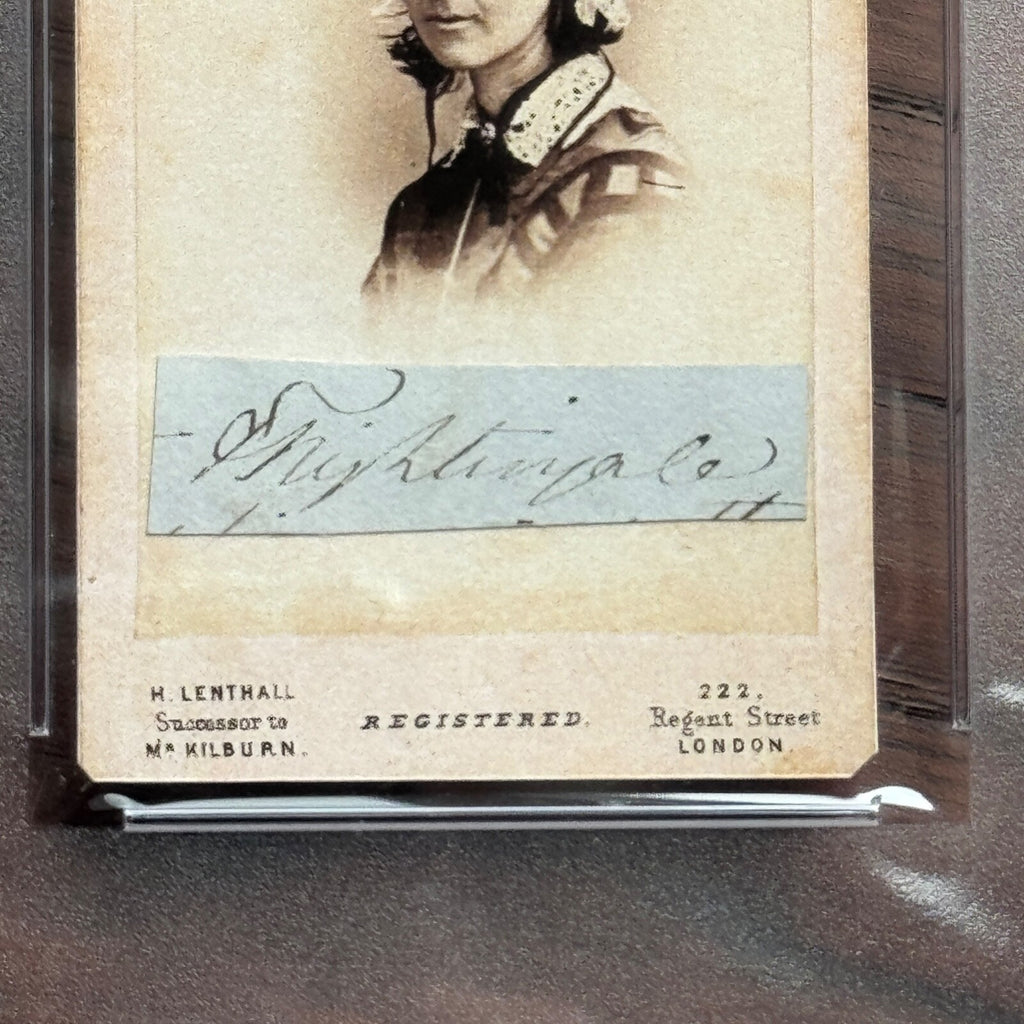 FLORENCE NIGHTINGALE * PSA *  Autograph CDV Cut Signature SIGNED * Nursing