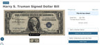 HARRY S TRUMAN * BAS Beckett * Autograph $1 Dollar Bill Signed * BUCK STOPS HERE