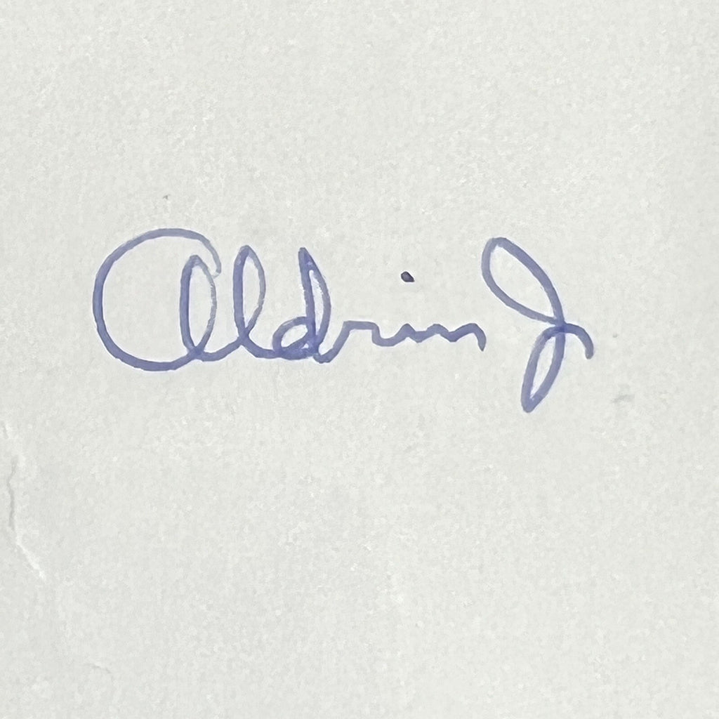 BUZZ ALDRIN * Beckett BAS * Full Signature Autograph Index card Signed Apollo 11