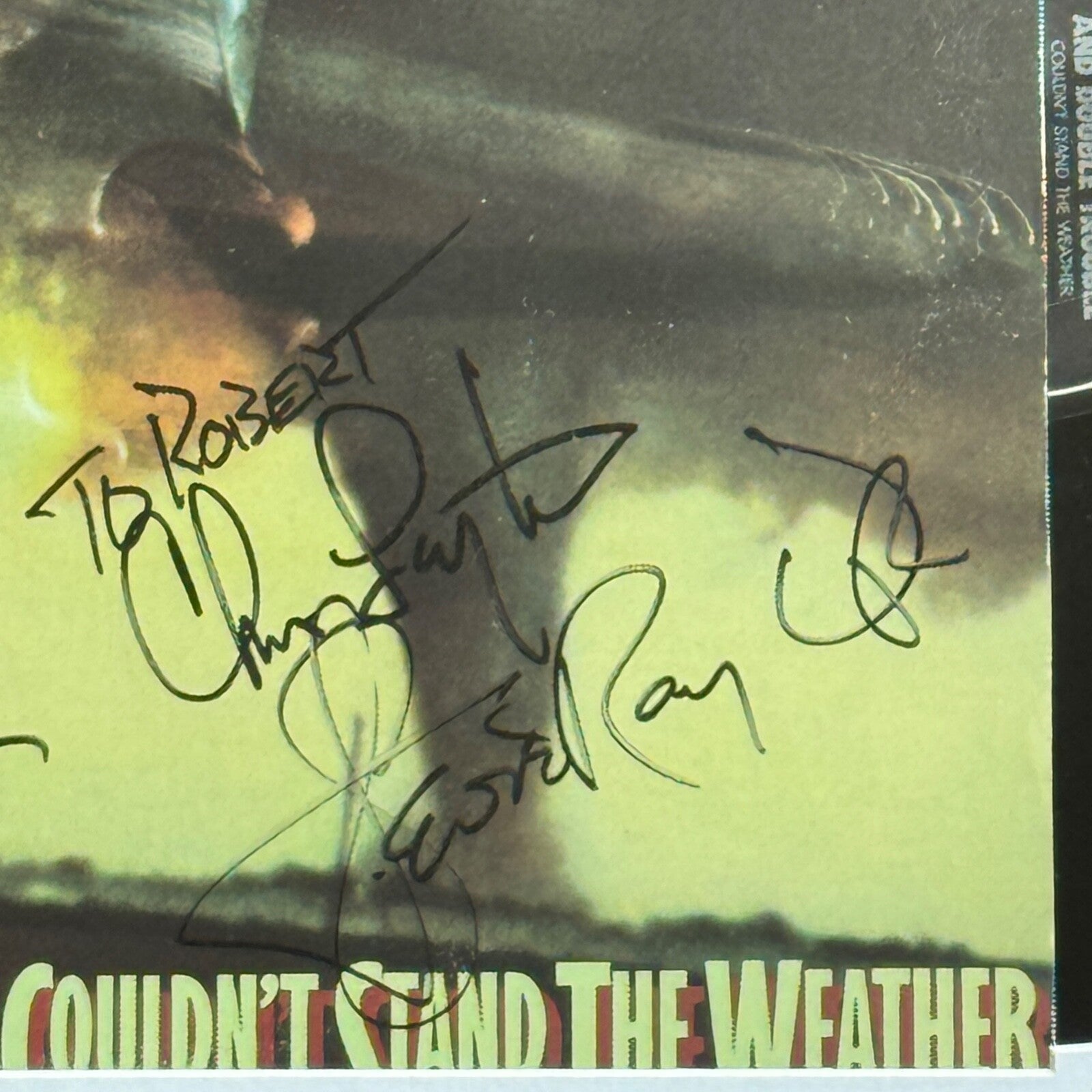 STEVIE RAY VAUGHAN * PSA * Autograph WEATHER LP Album Signed w/ Double Trouble