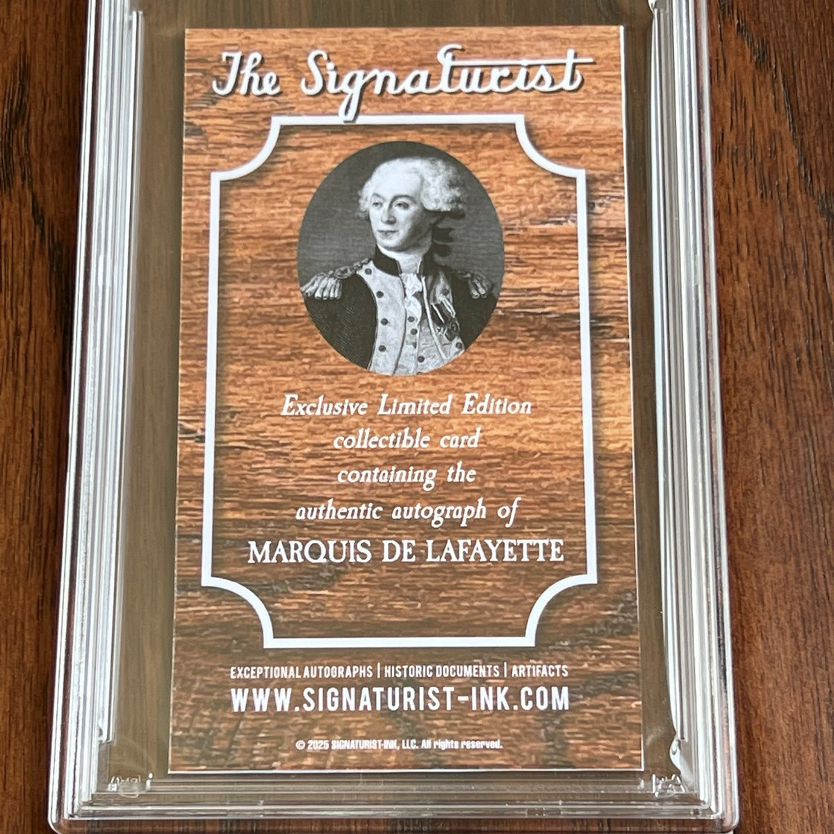 MARQUIS DE LAFAYETTE * PSA * Graded NM-MT 8 Autograph Cut CUSTOM CARD Signed